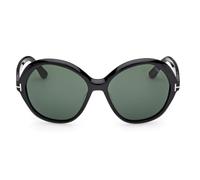 Tom Ford Annabelle-02 Ft1282 Occhiali Da Sole Unisex Nero Rotondo Verde 60mm