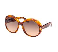 Tom Ford Annabelle Ft 1010 Occhiali Da Sole Donna Avana Rotondo Marrone 62mm