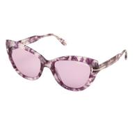 Tom Ford Anya Ft 0762 Occhiali Da Sole Donna Avana Cat-eye Viola 55mm