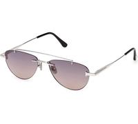 Tom Ford Astor 02 FT1356 16B, Argento, Metal, Unisex occhiali da sole 55