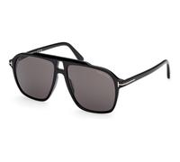 TOM FORD Uomo TOM FORD FT1209 AUTARI 01A Occhiali da sole Acetato Nero Fumo Squadrata Normale