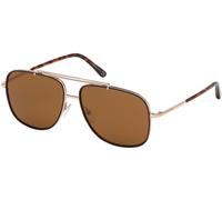 Tom Ford Benton Ft 0693 Occhiali Da Sole Uomo Acciaio Pilot Marrone 58mm