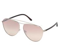 Tom Ford Binx Ft 0681 Occhiali Da Sole Unisex Argento Pilot Marrone 63mm