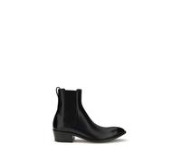 Tom Ford Black Calf Leather Bos Taurus Chelsea Boots - EU42/US9