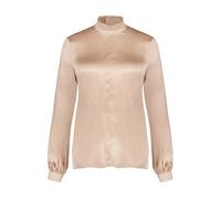 Tom Ford, ,Blouses & Shirts ,Donna ,Beige ,3XS Blusa in Charmeuse di Seta con Collo Alto