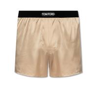 Tom Ford - Boxer in Seta con Logo - - Underwear - Uomo - Beige - S