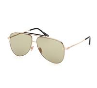 Tom Ford Brady Ft 1018 Occhiali Da Sole Unisex Acciaio Pilot Verde 60mm
