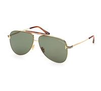 Tom Ford Brady Ft 1018 Occhiali Da Sole Unisex Oro Pilot Verde 60mm