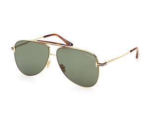 Tom Ford Brady Ft 1018 Occhiali Da Sole Unisex Oro Pilot Verde 60mm