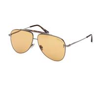 Tom Ford Brady Ft 1018 Occhiali Da Sole Unisex Rutenio Pilot Marrone 60mm