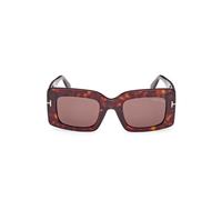 Tom Ford Brigitta Ft1188 Occhiali Da Sole Unisex Avana Rettangolari Marrone 50mm