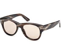 Tom Ford Burton 02 FT1305 64E Photochromic, Marrone, Plastic, Uomini occhiali da sole 52