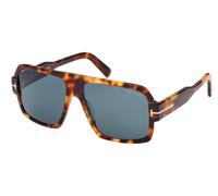 Tom Ford Camden Ft 0933 Occhiali Da Sole Unisex Avana Geometrico Blu 58mm
