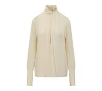 Tom Ford - Camicia a maniche lunghe in georgette di seta lavata - - Blouses & Shirts - Donna - Beige - S