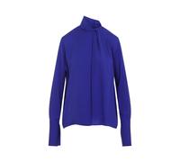 Tom Ford - Camicia a maniche lunghe in georgette di seta lavata - - Blouses & Shirts - Donna - Blu - S