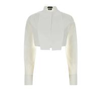 Tom Ford - Camicia Corta in Cotone Voile - - Blouses & Shirts - Donna - Bianco - L