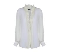 Tom Ford - Camicia in Seta con Volant - - Blouses & Shirts - Donna - Beige - S