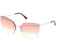 Tom Ford Camilla-02 Ft 0682 Occhiali Da Sole Donna Acciaio Farfalla Marrone 63mm