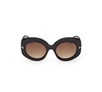 Tom Ford Claudette-02 Ft 1346 Occhiali Da Sole Donna Nero Ovali Marrone 51mm