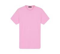 Tom Ford, ,Tops ,Uomo ,Rosa ,L T-shirt Girocollo Manica Corta con Monogramma Ricamato