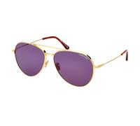 Tom Ford Dashel-02 Ft 0996 Occhiali Da Sole Unisex Oro Pilot Viola 62mm