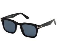 Tom Ford Dax Ft 0751 Occhiali Da Sole Unisex Nero Squadrato Blu 50mm Polarizzato