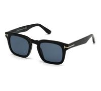 Tom Ford Dax FT0751 01V Polarized, Polarizzato, Nero, Acetate, Uomini occhiali da sole 50