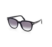 TOM FORD Donna FT0914 Olivia-02 01B Occhiali da sole Acetato Nero Grigio Rotonda Normale Sfumato