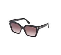 TOM FORD Donna FT1030 WINONA 01Z Occhiali da sole Acetato Nero Viola Cat Eye Normale Sfumato