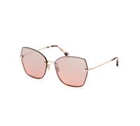 TOM FORD Donna FT1107 NICKIE-02 28U Occhiali da sole Metallo Oro Bordeaux Farfalla Normale Sfumato