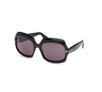TOM FORD Donna FT1155 REN 01A Occhiali da sole Acetato Nero Fumo Geometrica Normale