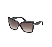 TOM FORD Donna FT1195 FIORE 01B Occhiali da sole Acetato Nero Fumo Farfalla Normale