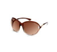 TOM FORD Donna TOM FORD FT0008 JENNIFER 38F Occhiali da sole Iniettato Bronzo Marrone Geometrica Normale Sfumato