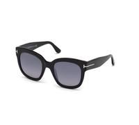 TOM FORD Donna TOM FORD FT0613 BEATRIX-02 01C Occhiali da sole Acetato Nero Grigio Geometrica Normale Specchiato