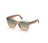 TOM FORD Donna TOM FORD FT0870 WALLACE 45P Occhiali da sole Acetato Marrone Verde Cat Eye Normale Sfumato