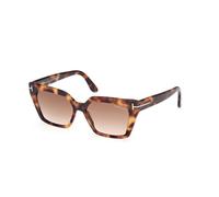 TOM FORD Donna TOM FORD FT1030 WINONA 53F Occhiali da sole Acetato Havana Marrone Cat Eye Normale