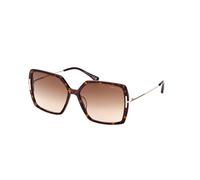 TOM FORD Donna TOM FORD FT1039 JOANNA 52F Occhiali da sole Acetato Havana scuro Marrone Farfalla Normale Sfumato