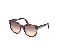 TOM FORD Donna TOM FORD FT1109 MOIRA 52B Occhiali da sole Acetato Havana Fumo Farfalla Normale Sfumato