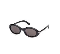 TOM FORD Donna FT1186 CARMEN 01A Occhiali da sole Acetato Nero Fumo Rotonda Normale