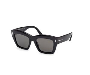 TOM FORD Donna TOM FORD FT1191 LUNA 01D Occhiali da sole Acetato Nero Fumo Farfalla Polarizzata