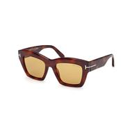 TOM FORD Donna TOM FORD FT1191 LUNA 53E Occhiali da sole Acetato Havana Marrone Farfalla Normale