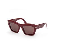 TOM FORD Donna TOM FORD FT1191 LUNA 69E Occhiali da sole Acetato Bordeaux Marrone Farfalla Normale