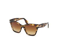 TOM FORD Donna TOM FORD FT1217 ELVIRA 55F Occhiali da sole Acetato Havana Marrone Farfalla Normale