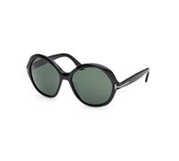 TOM FORD Donna TOM FORD FT1282 ANNABELLE-02 01N Occhiali da sole Acetato Nero Verde Rotonda Normale