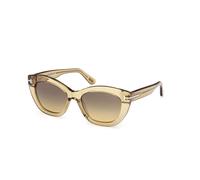 TOM FORD Donna TOM FORD FT1285 LINDA-02 45B Occhiali da sole Acetato Marrone Fumo Farfalla Normale