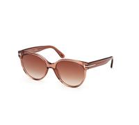 Tom Ford Tallulah-02 Ft1311 Occhiali Da Sole Donna Marrone Rotondo Marrone 56mm