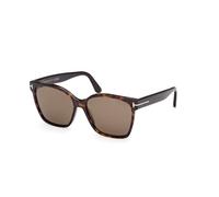 Tom Ford Iris 02 FT1312 52H Polarized, Polarizzato, Avana, Plastic, Donne occhiali da sole 56