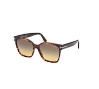 TOM FORD Donna TOM FORD FT1312 IRIS-02 55B Occhiali da sole Acetato Havana Fumo Farfalla Normale