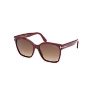 TOM FORD Donna TOM FORD FT1312 IRIS-02 69F Occhiali da sole Acetato Bordeaux Marrone Farfalla Normale