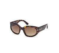 TOM FORD Donna TOM FORD FT1313 ARIZONA-02 52F Occhiali da sole Acetato Havana Marrone Squadrata Normale